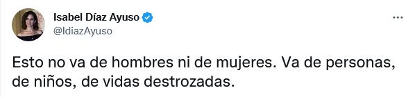 Isabel Díaz Ayuso sobre el asesinato de una menor en Gijón.