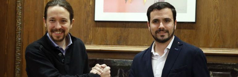 Pablo Iglesias y Alberto Garzón
