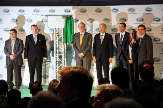 Les autoritats a la inauguració de la nova terminal del Port de Barcelona