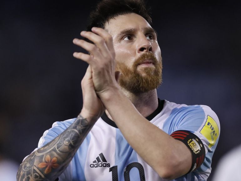 Leo Messi, durante un partido con Argentina