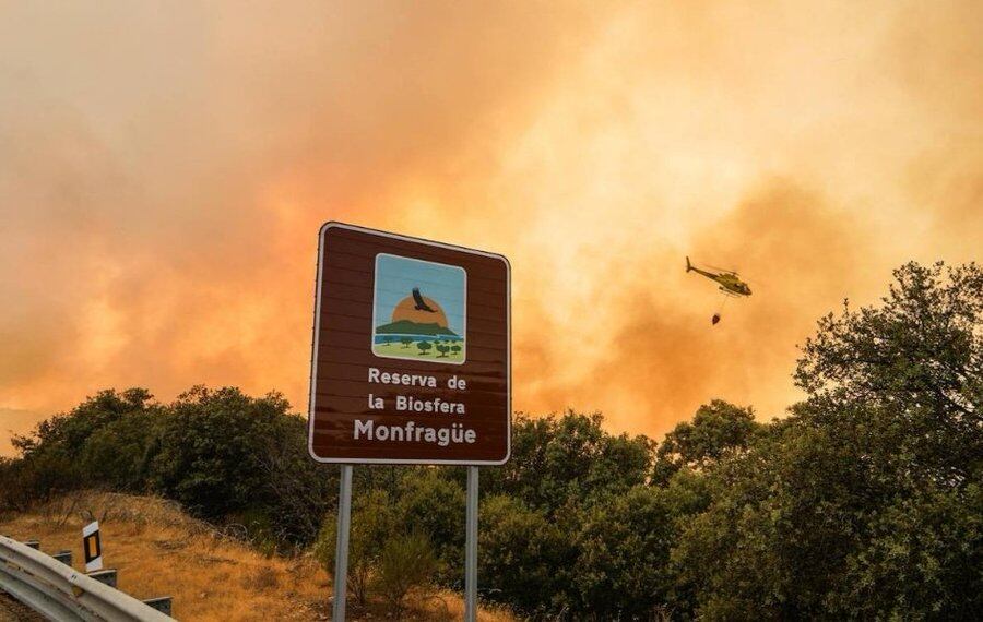 Incendio declarado en Casas de Miravete