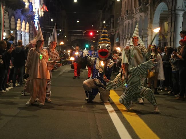 Desfile del Entierro de la Sardina en Génova