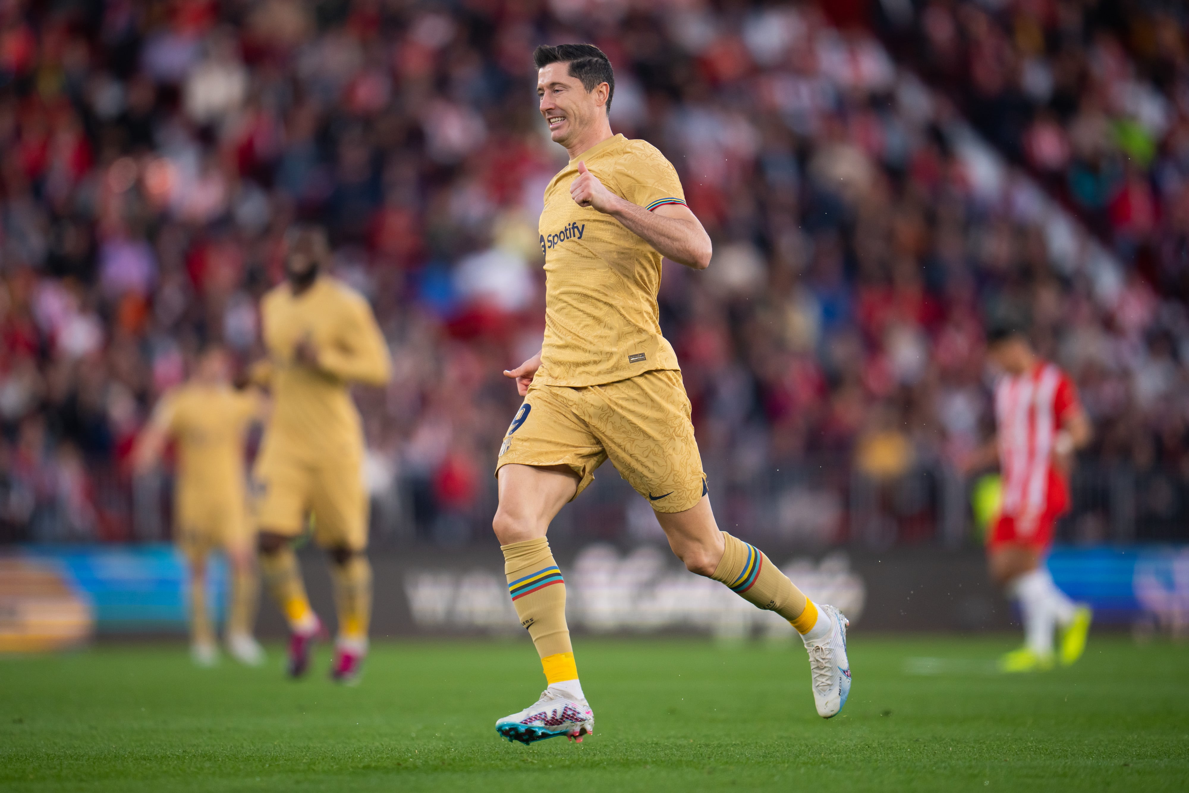 Lewandowski, en el choque frente al Almería.