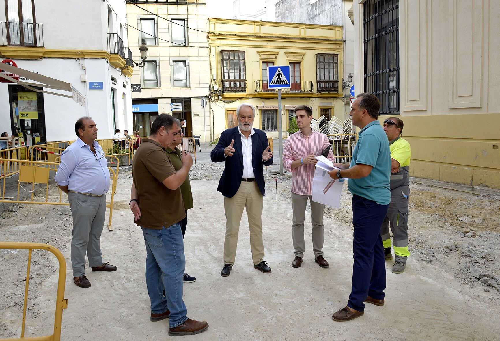 Jaime Espinar y Agustín Muñoz visitando las obrasn