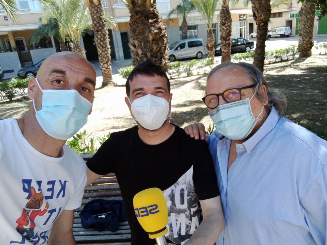 José Juan, Ismael y Héctor antes del programa en Elche