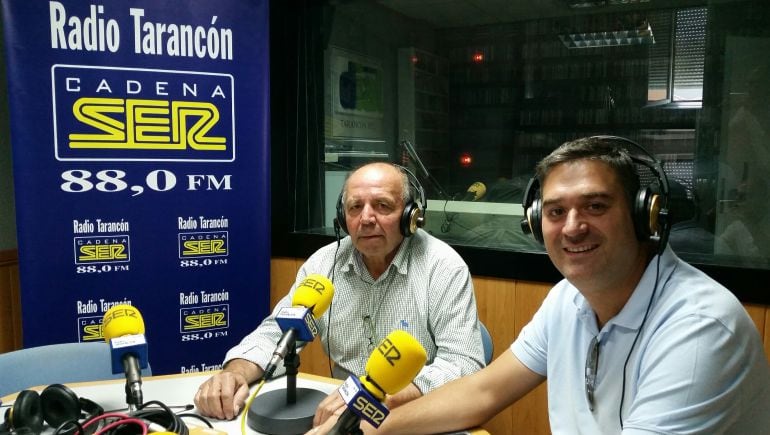 Acisclo Jiménez y Paco Siria en la visita a nuestros estudios