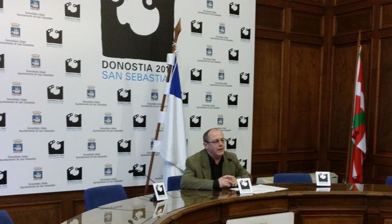 El alcalde Izagirre, durante su valoración del 20 de enero.