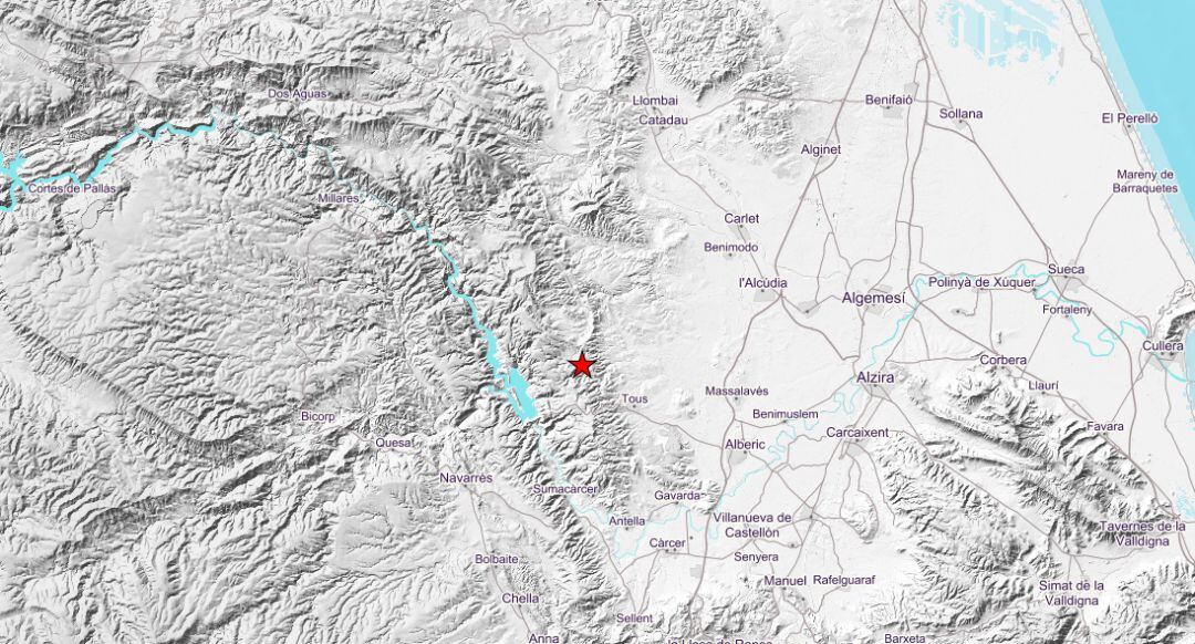 Zona geográfica donde se ha producido el terremoto este sábado. 