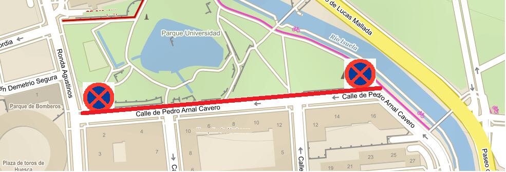 Mapa de las obras en Arnal Cavero