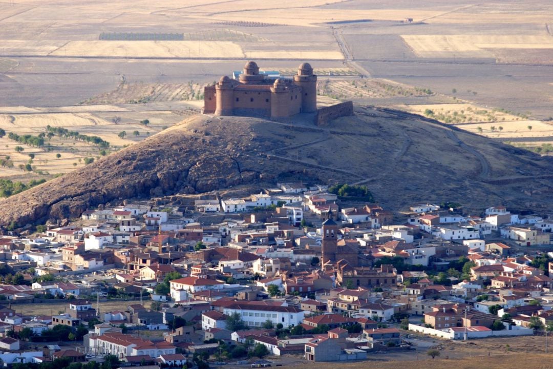 Vista aérea del castillo de La Calahorra.