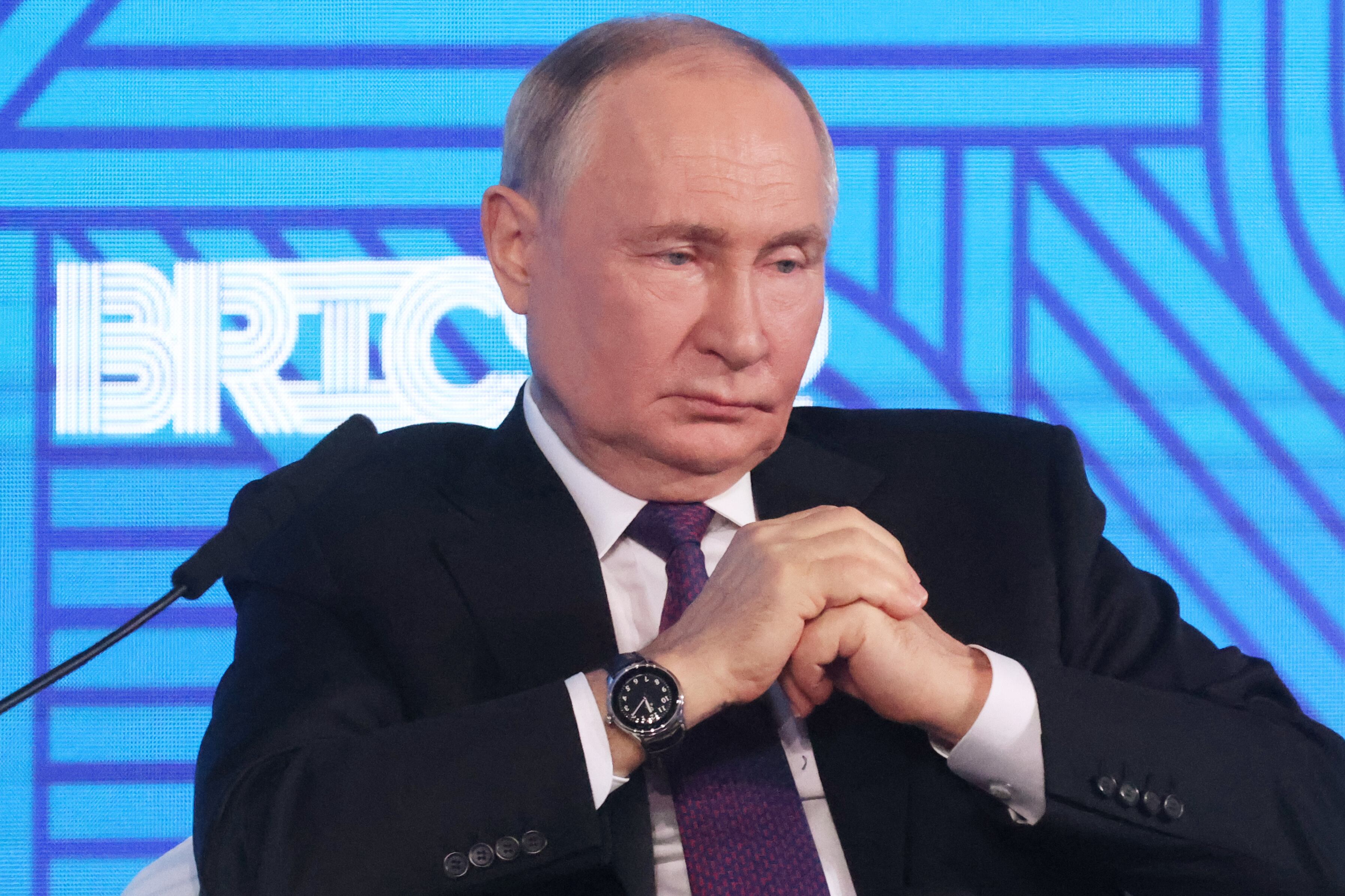 Vladimir Putin durante la cumbre de los BRICS el pasado año en Kazán