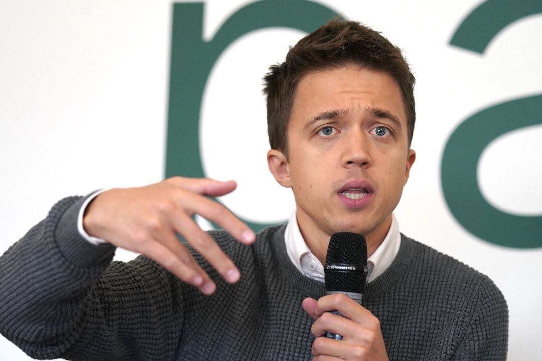 El candidato de Más País-Equo a la Presidencia del Gobierno, Íñigo Errejón, durante un acto político en Bilbao, el pasado domingo 27.