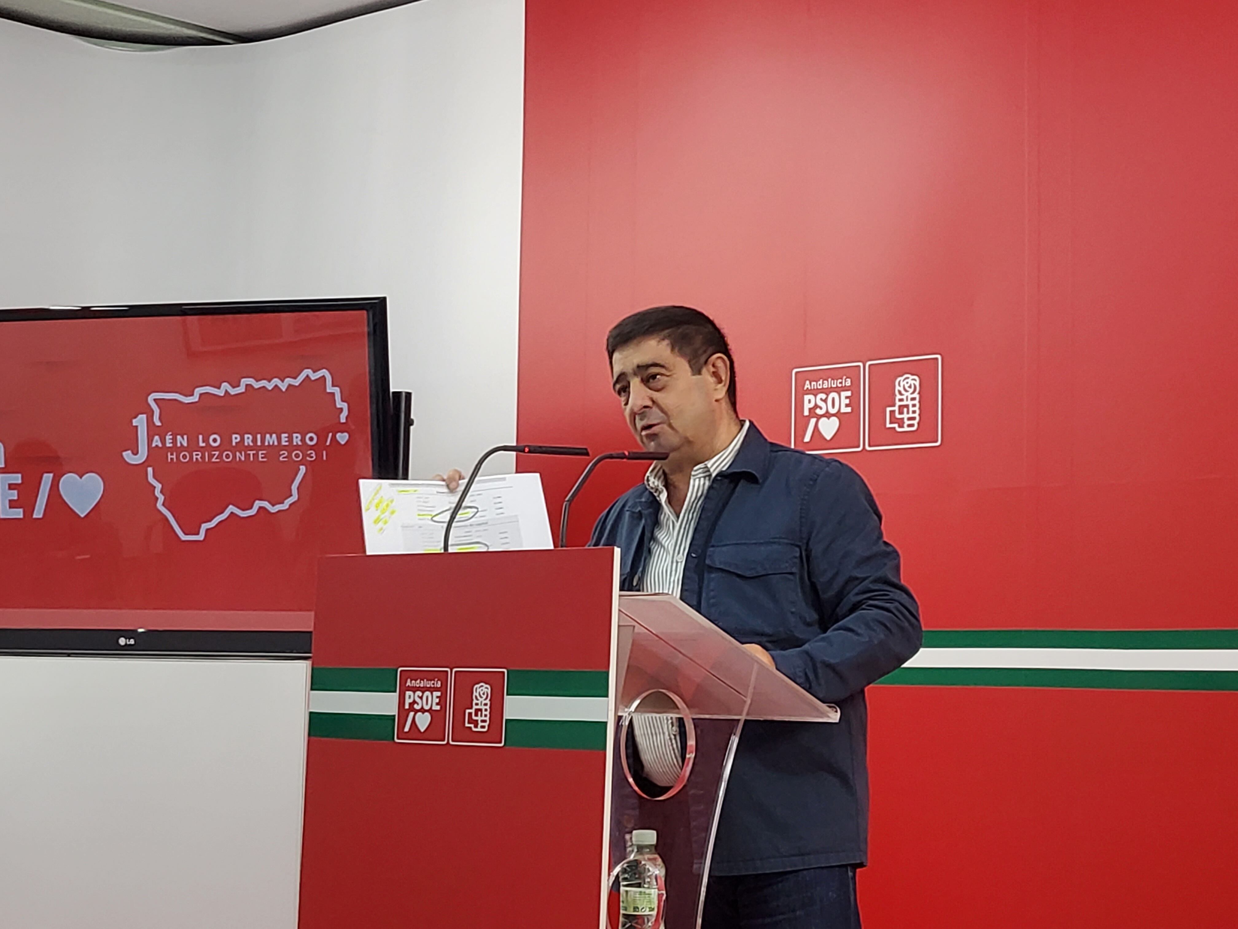 El secretario general del PSOE de Jaén, Francisco Reyes, habla sobre los Presupuestos de la Junta de Andalucía para 2023.