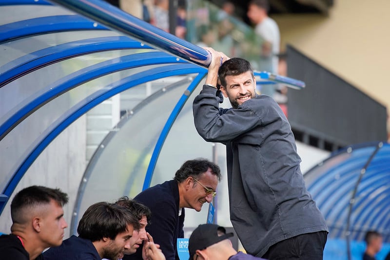 Gerard Piqué, abans del duel contra el Mirandés