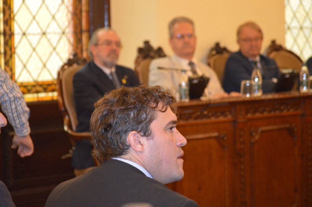 El presidente del PDeCAT, David Bonvehí, y Joan Reñé en el fondo.