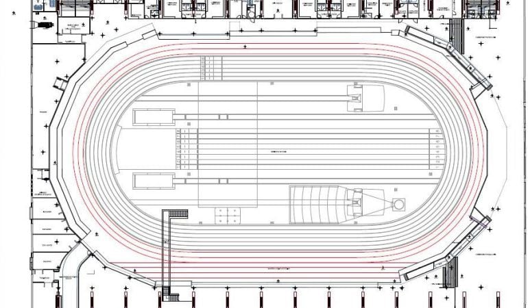 Plano de la pista de atletismo planeada para Gallur