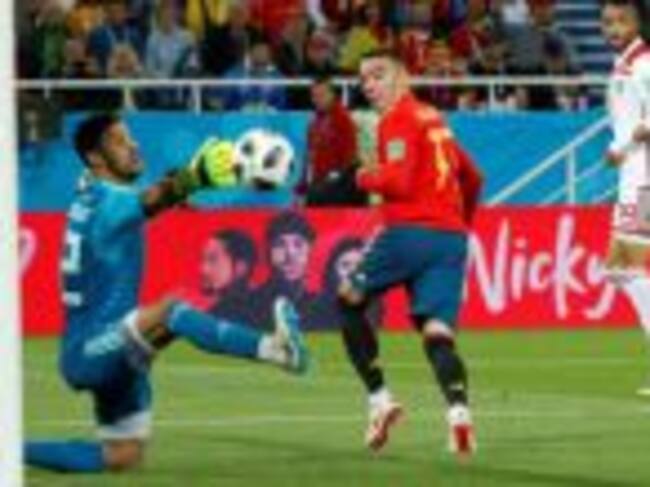 Aspas marca el gol de España para empatar ante Marruecos