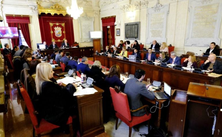 Pleno municipal de diciembre en el ayunrtamiento de Málaga