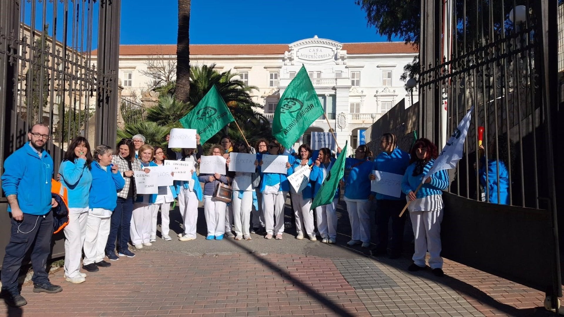 Los trabajadores de la limpieza de la UPCT se movilizan para exigir a su empresa el cumplimiento del convenio colectivo.