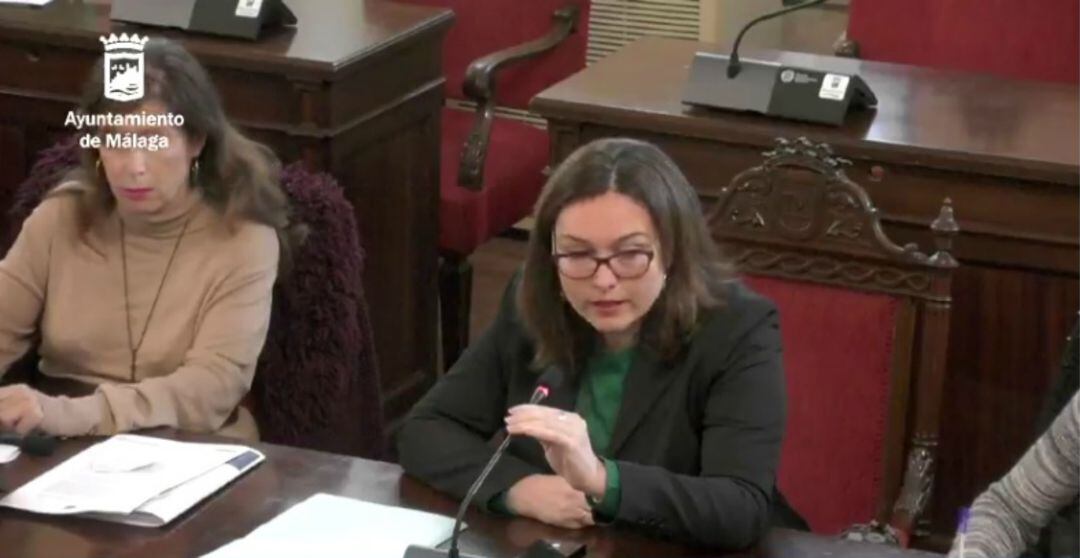 La concejala de Turismo, María del Mar Martín Rojo, durante su intervención en la comisión de Economía del ayuntamiento de Málaga
