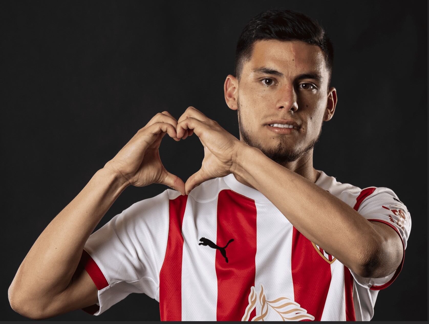 Esta fue la primera imagen de Robertone en el Almería.