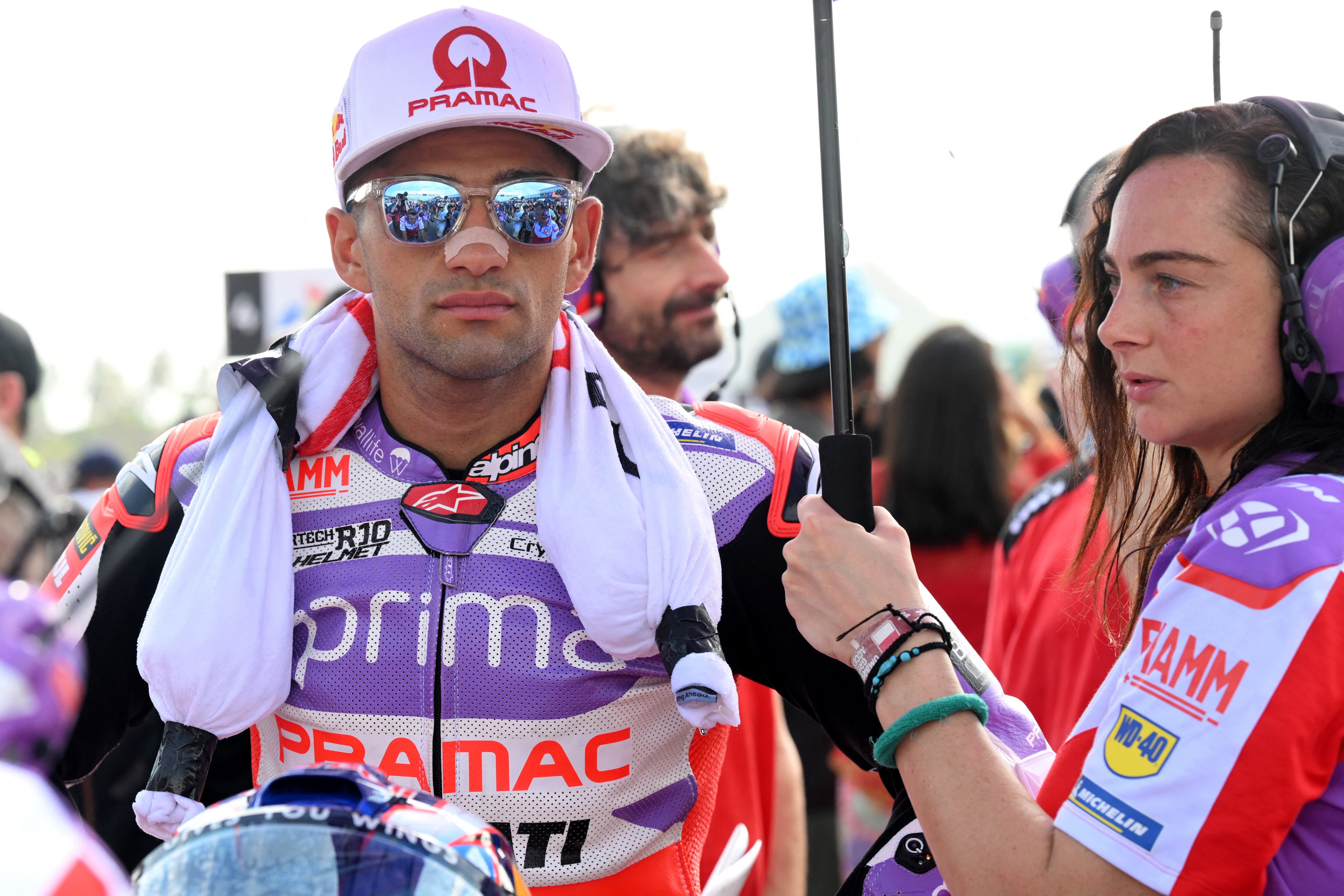 Jorge Martín, antes de la carrera.