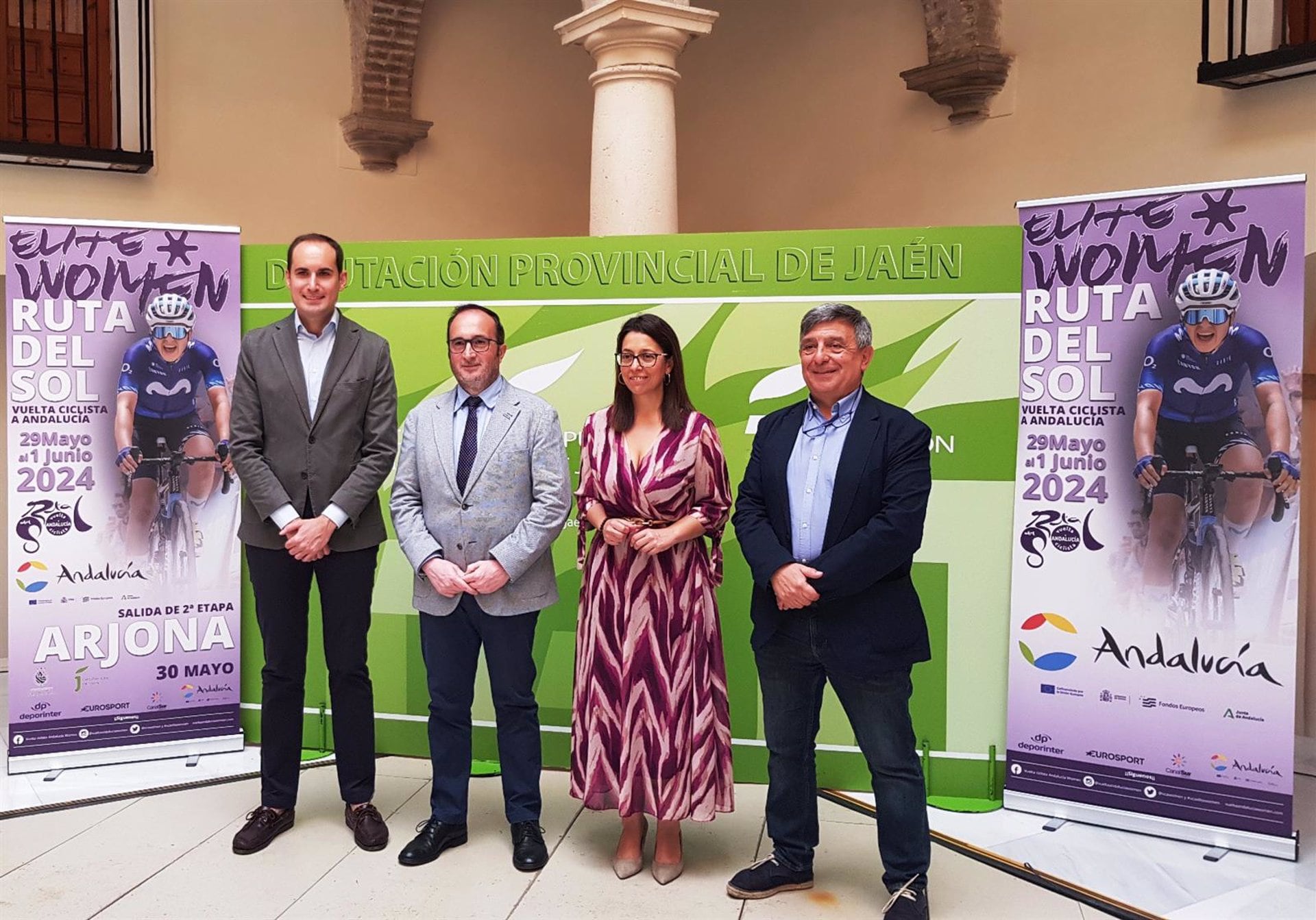 Presentación de la etapa de la III Vuelta Ciclista a Andalucía Elite Women con salida en Arjona.