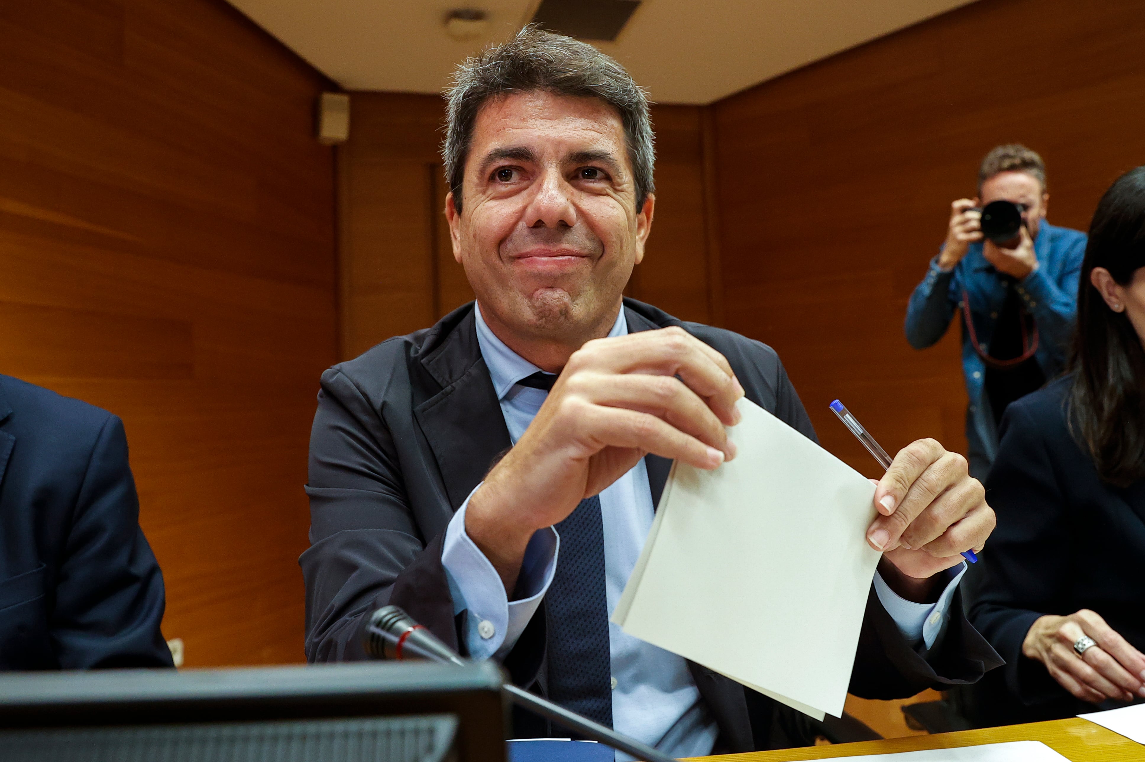 El president de la Generalitat en funciones, Carlos Mazón