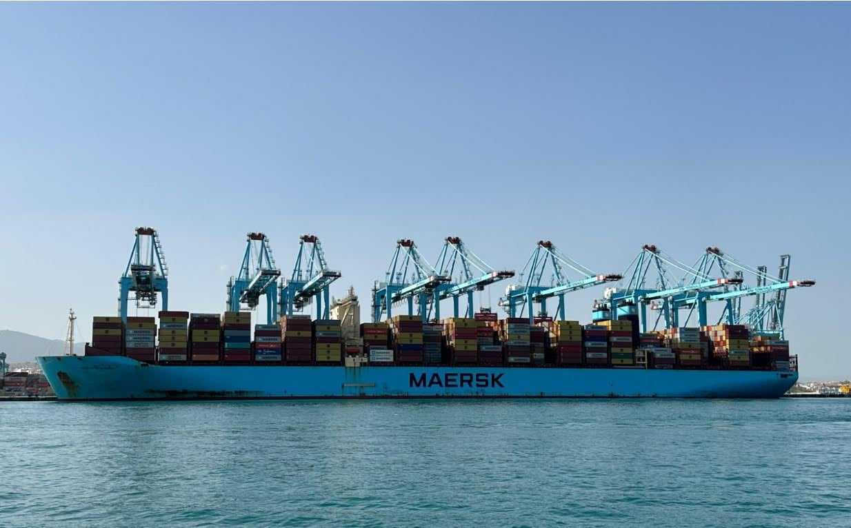 Un barco de Maersk en Algeciras