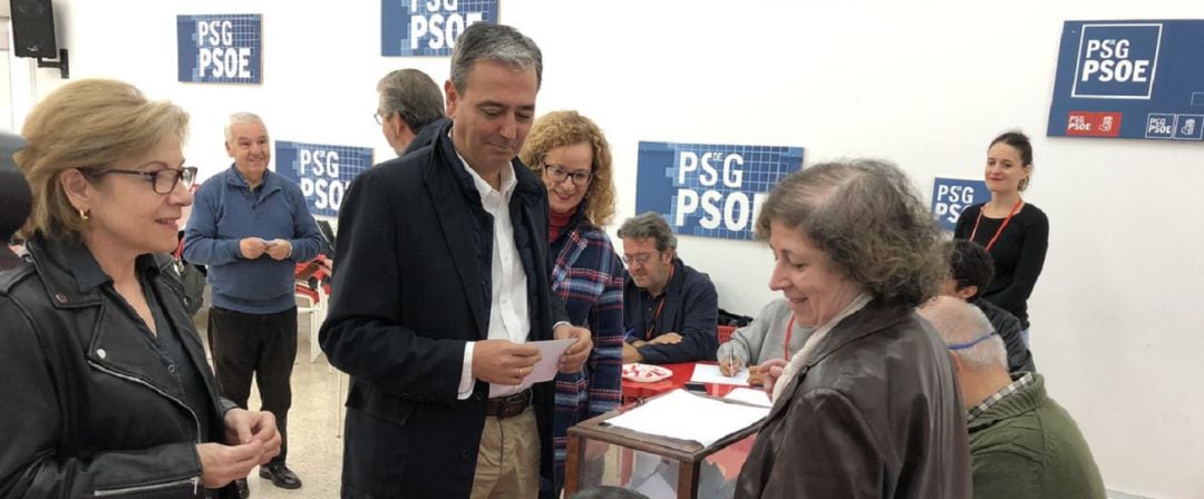 Pepe García en el momento de la votación