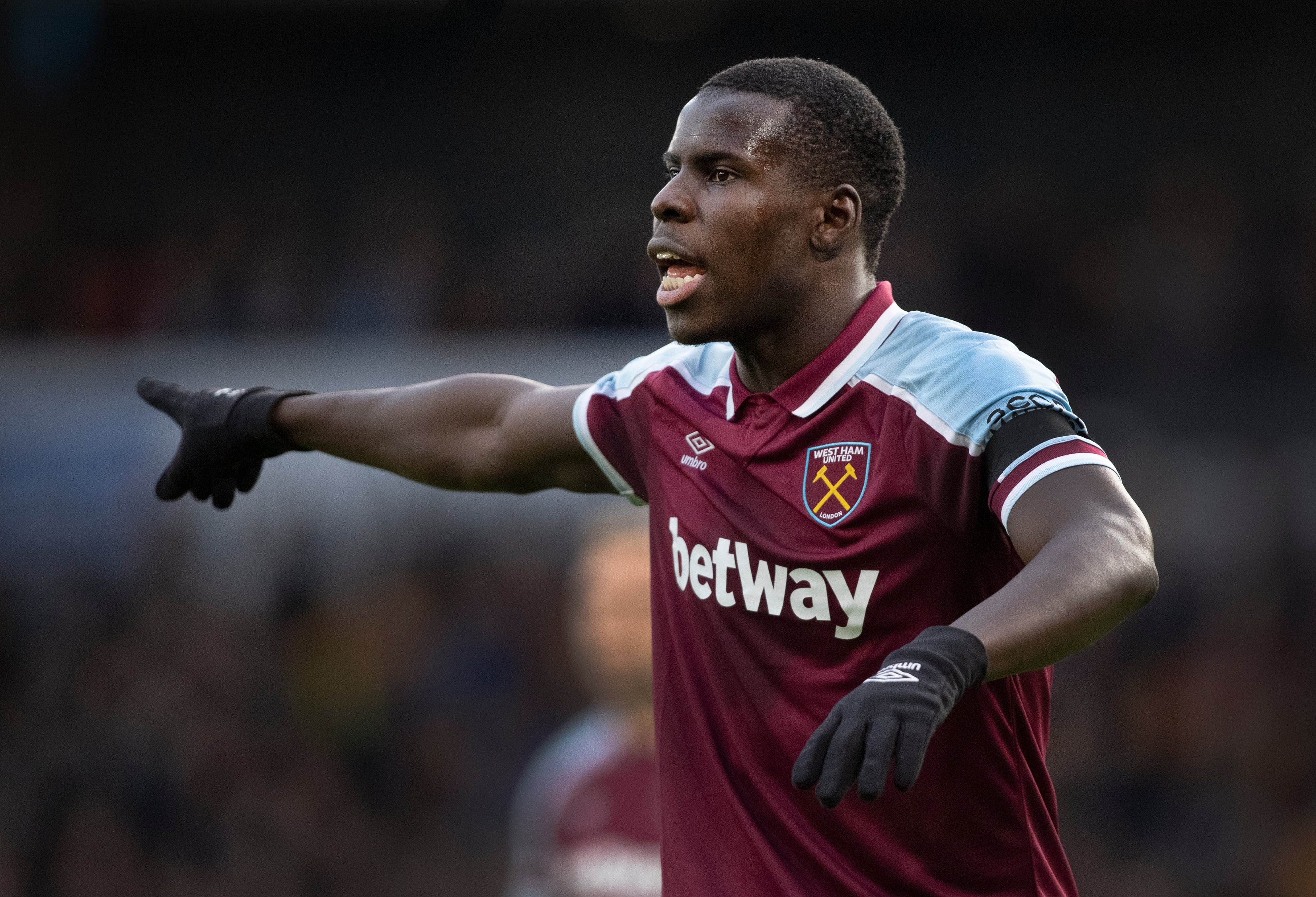 Kurt Zouma, con el West Ham United ante el Wolverhampton