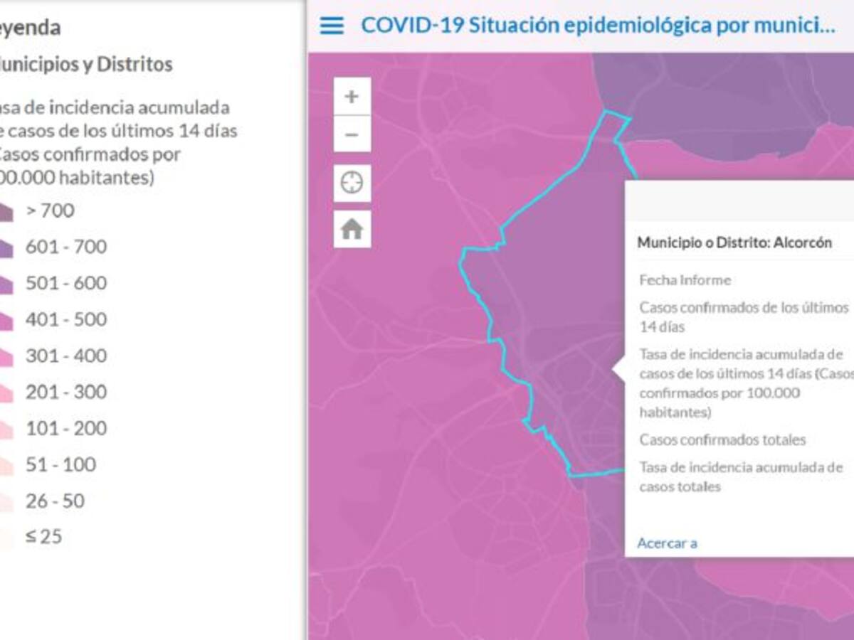 Alcorcón continúa disminuyendo su incidencia de covid-19: ya es de 531 casos por cada 100.000 habitantes