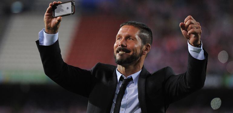 El técnico del Atlético de Madrid, tras ganar la Supercopa de España al comienzo de esta temporada.
