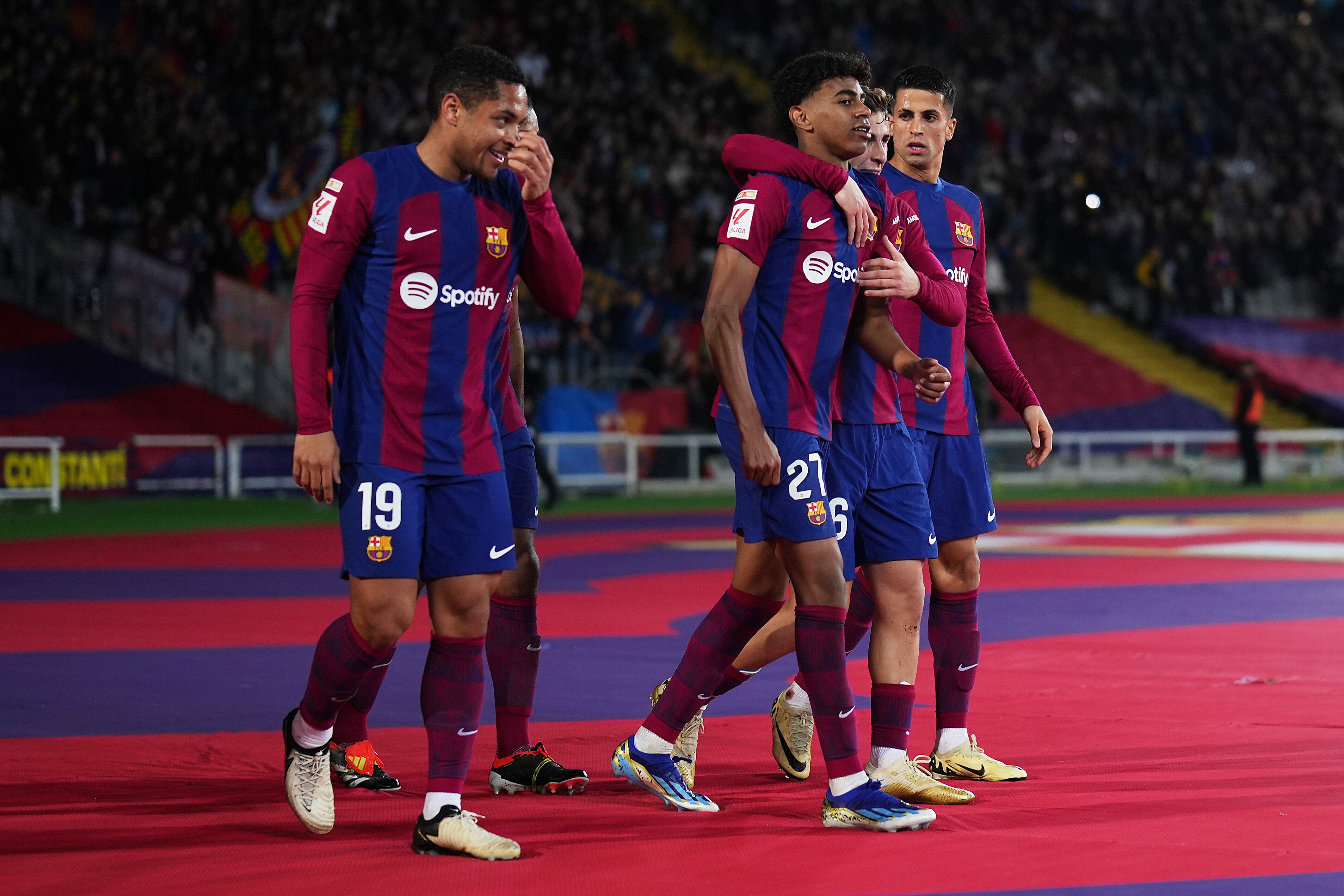 Celebración de un gol del FC Barcelona en la temporada 23/24