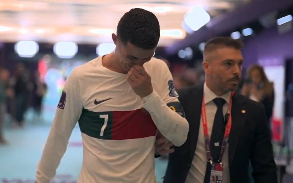 Cristiano Ronaldo se despide de los Mundiales llorando