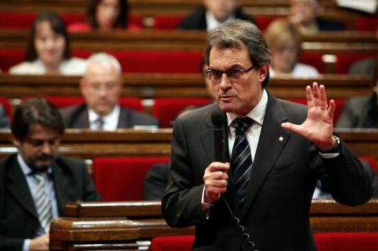 Artur Mas durant la sessió de control al president, al Parlament de Catalunya
