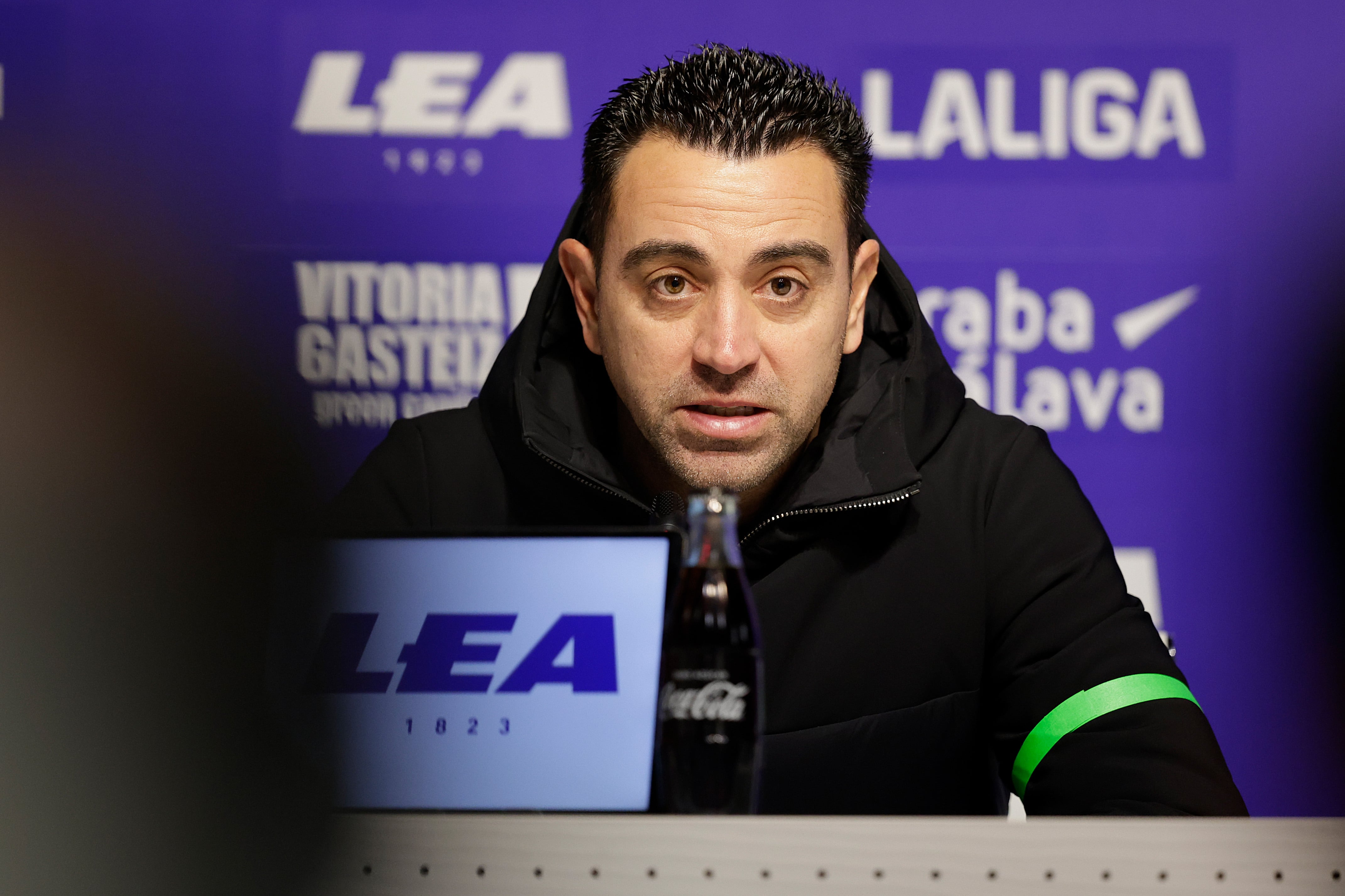 Xavi Hernández, en la sala de prensa de Mendizorroza tras jugar ante el Alavés