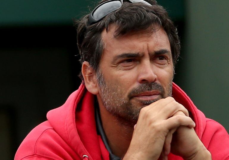 Bruguera junto a Grosjean en un partido de Gasquet