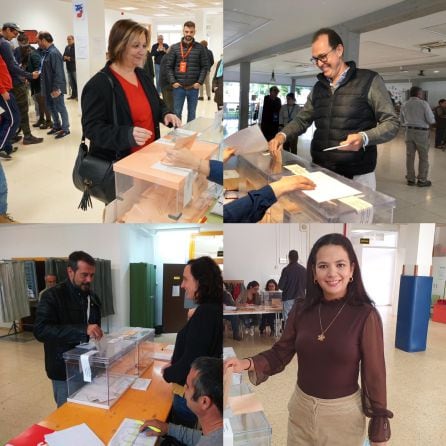 Los candidatos al Senado de los principales partidos votando en sus colegios electorales (PSOE, PP, Unidas Podemos, Ciudadanos)