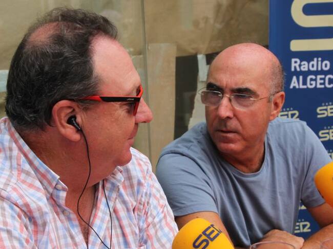 Con Pepe Torres, colaborador del programa, durante su intervención.