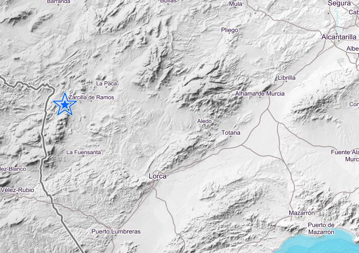 Terremoto sentido en Lorca