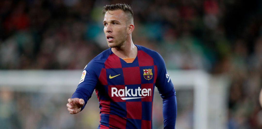 Arthur durante un partido del Barcelona de esta temporada