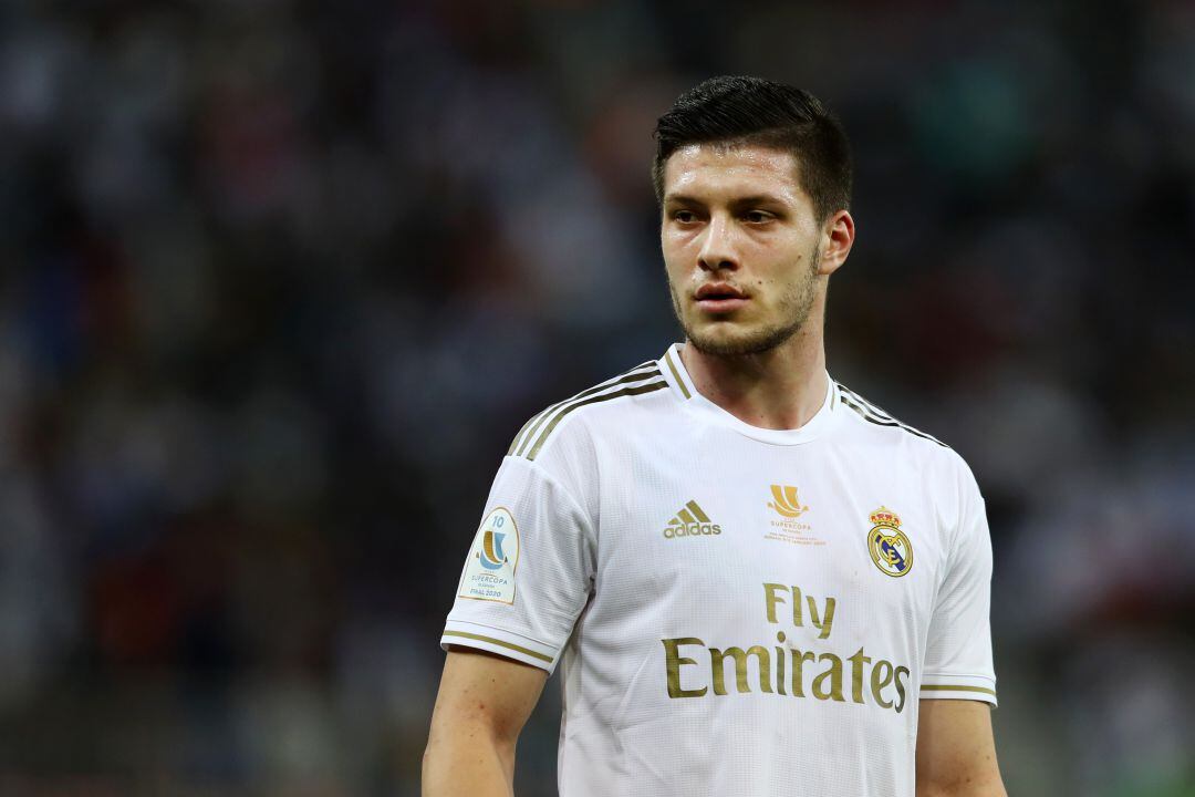 Jovic, durante la final de la Supercopa de España frente al Atlético de Madrid. 