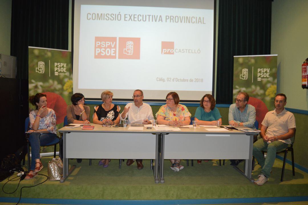 Última reunión de la ejecutiva provincial del Partido Socialista celebrada en Cálig