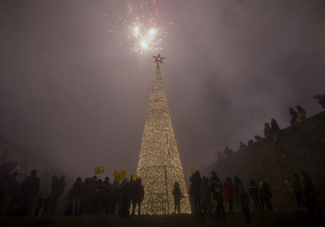 Encendido árbol de Navidad en Morella