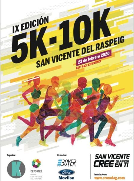 Cartel de la 5K y 10K de San Vicente del Raspeig