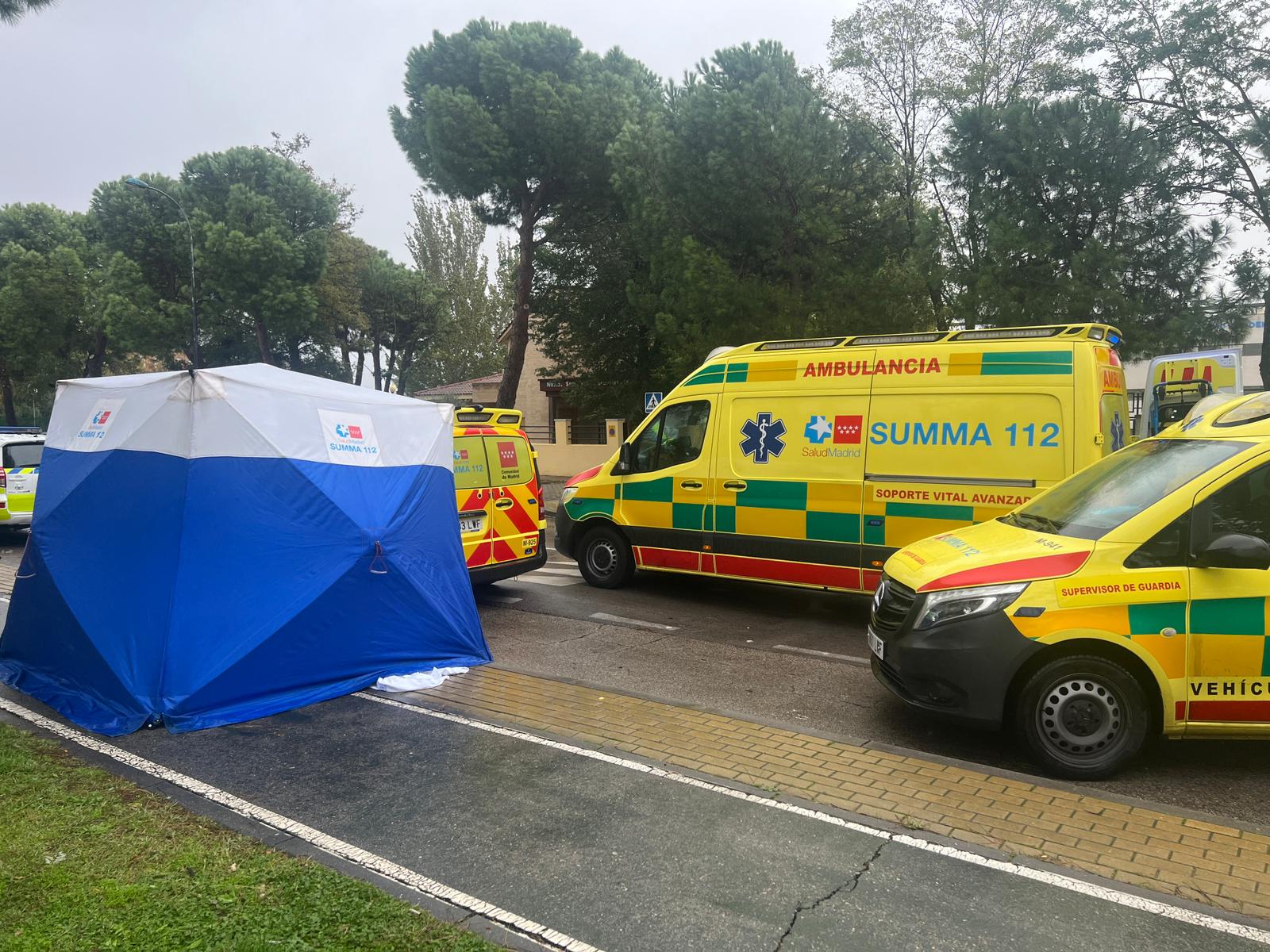 Lugar donde han ocurrido los hechos en Getafe (Madrid) / Emergencias 112