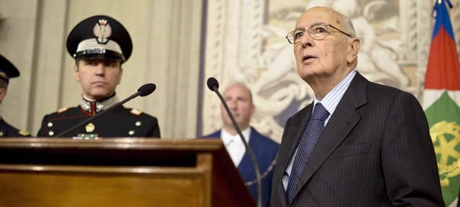 El presidente de la República italiana, Giorgio Napolitano, ha descartado este sábado que tenga intención de dimitir