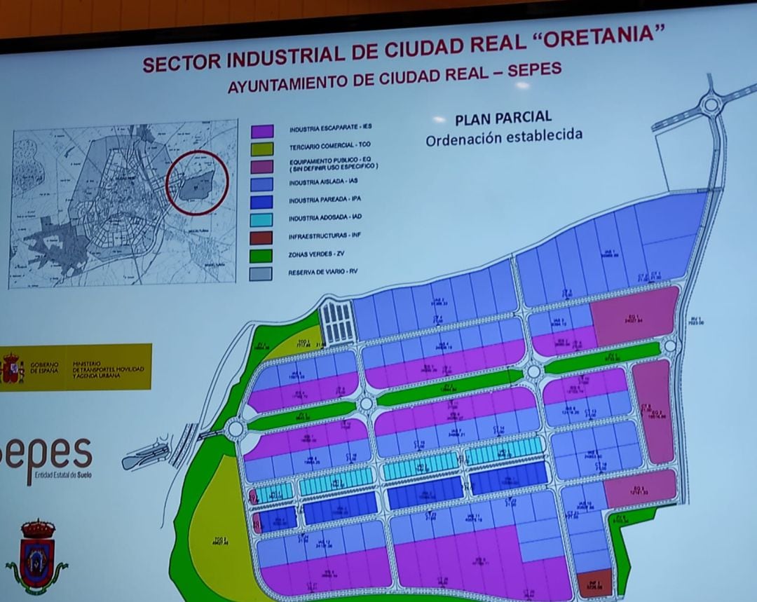 Imagen del proyecto del Polígono &quot;Oretania&quot;, tal y como quedará una vez finalizada la urbanización prevista por SEPES