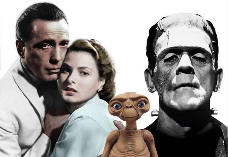 Los personajes de &#039;Casablanca&#039;, &#039;E.T.&#039; y &#039;Frankenstein&#039;